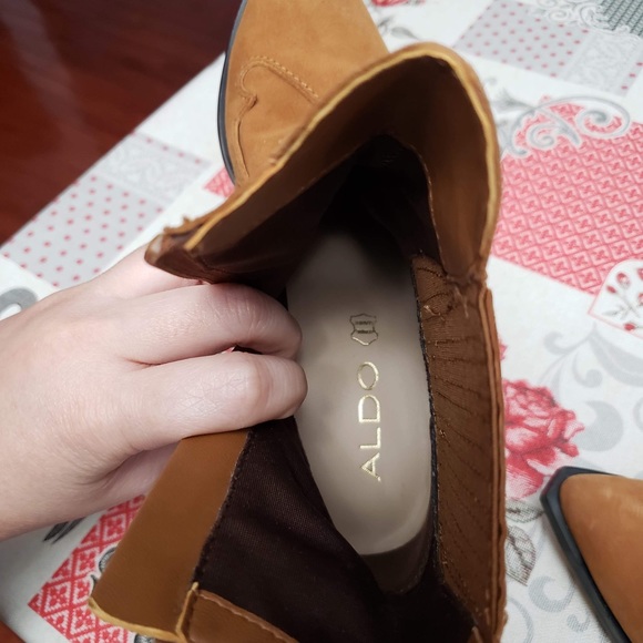 Aldo Brown Suede Boots Size 7 - Picture 2 of 11